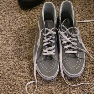 gray high top vans